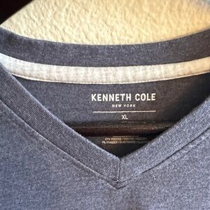 Kenneth Cole Heather Blue V-Neck Tee